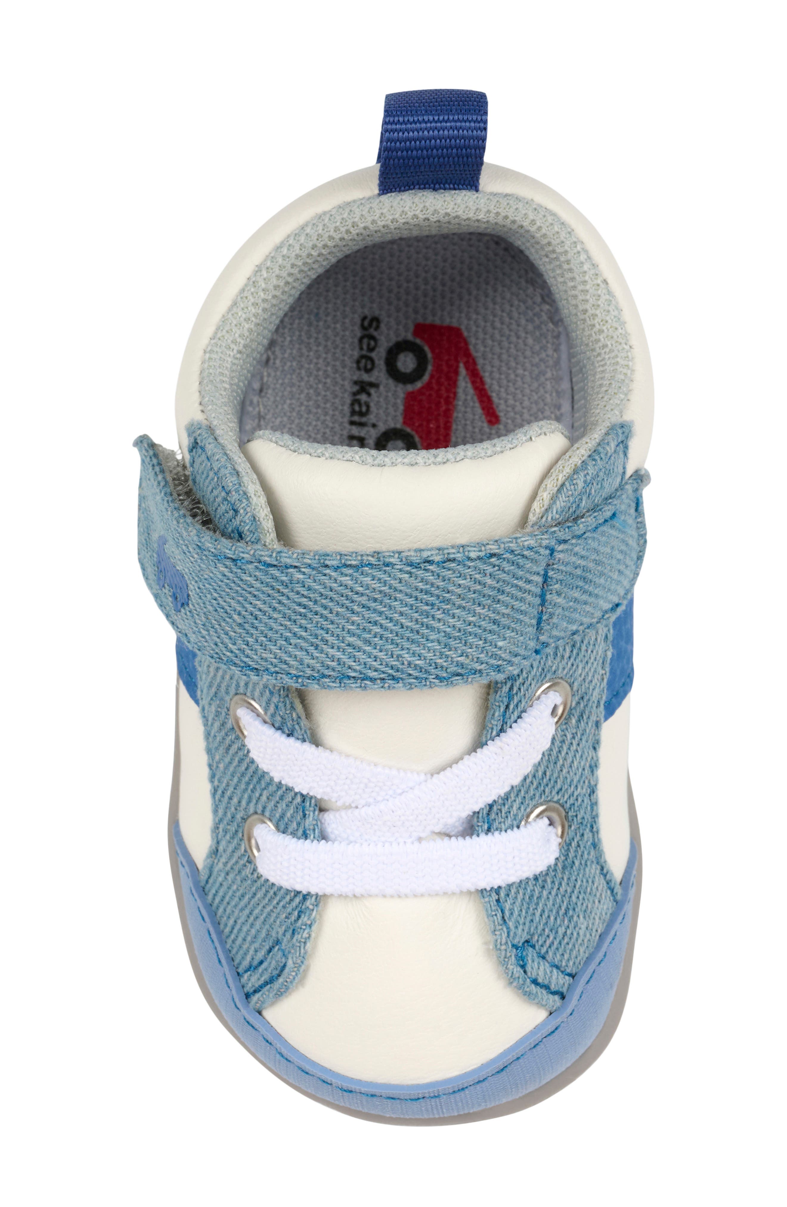 See Kai Run Kids' Mini Connor Sneaker, Alternate, color, White/Washed Denim