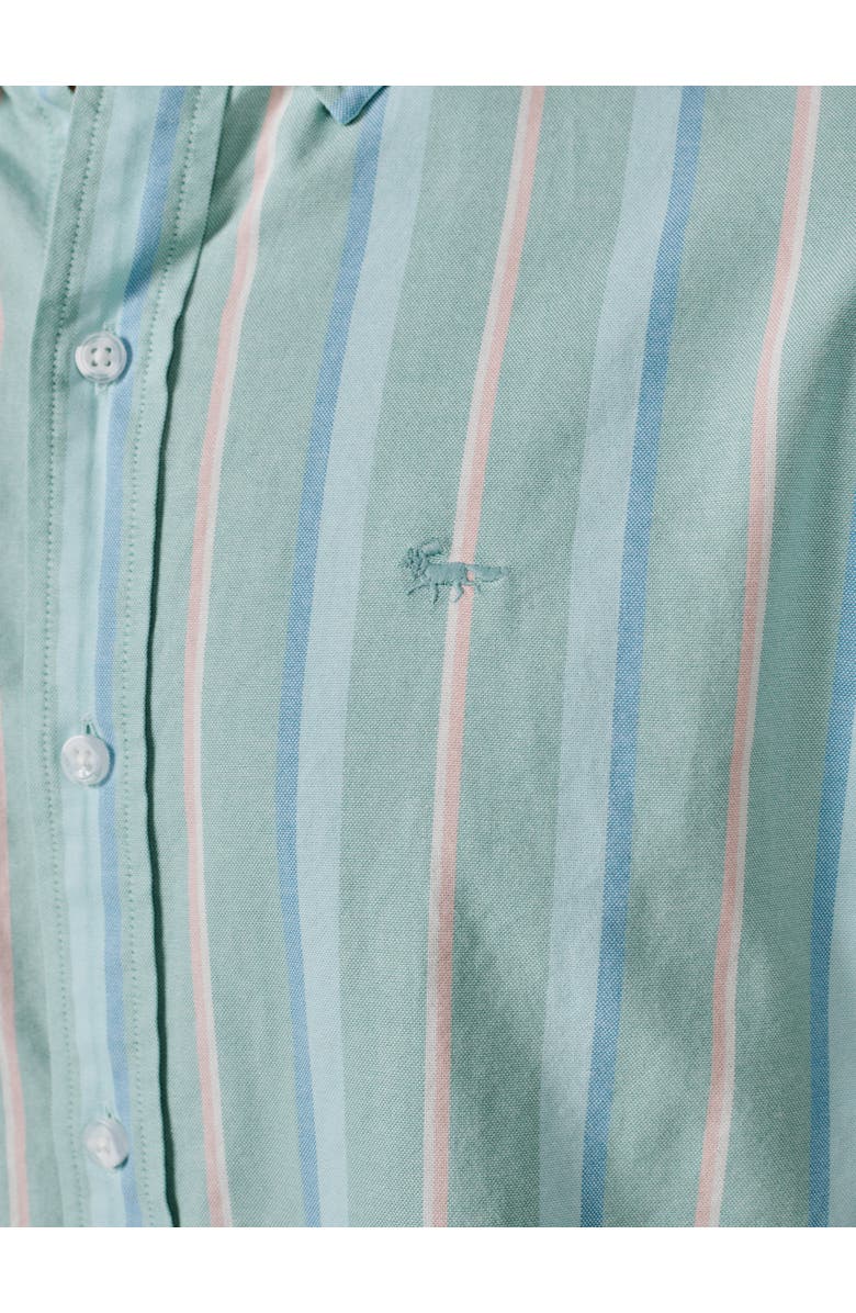 Aubin Walesby Lightweight Relaxed Oxford Shirt, Alternate, color, Green Stripe