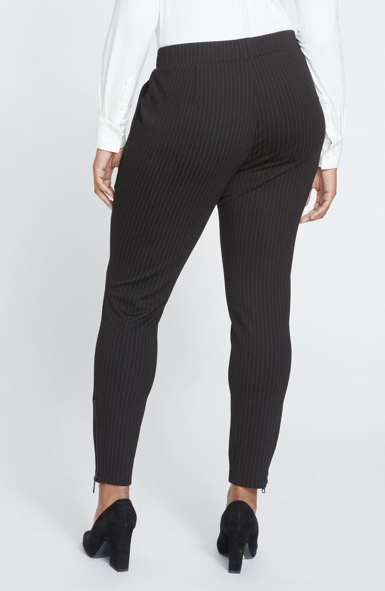 Universal Standard Moro Pull-On Pants, Alternate, color, Slate Grey Pinstripe