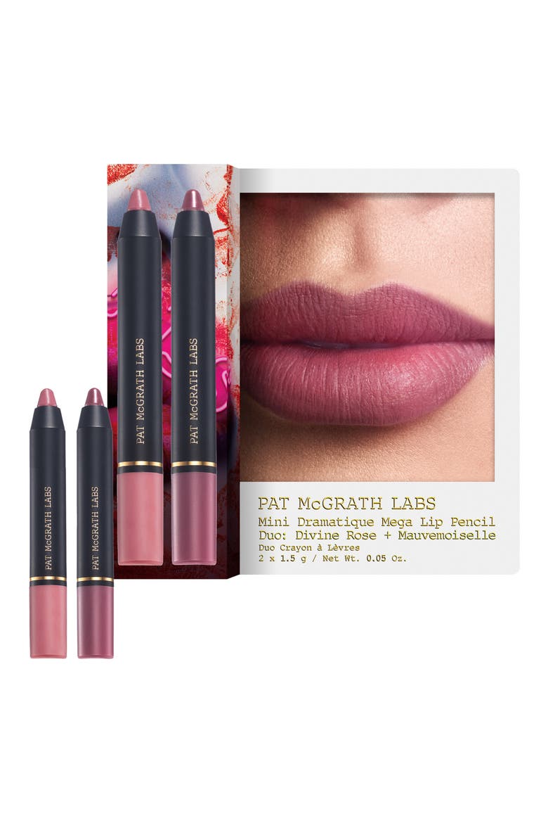 Mini Dramatique: Mega Lip Pencil Duo, Main, color, DIVINE ROSE/ MAUVEMOISELLE