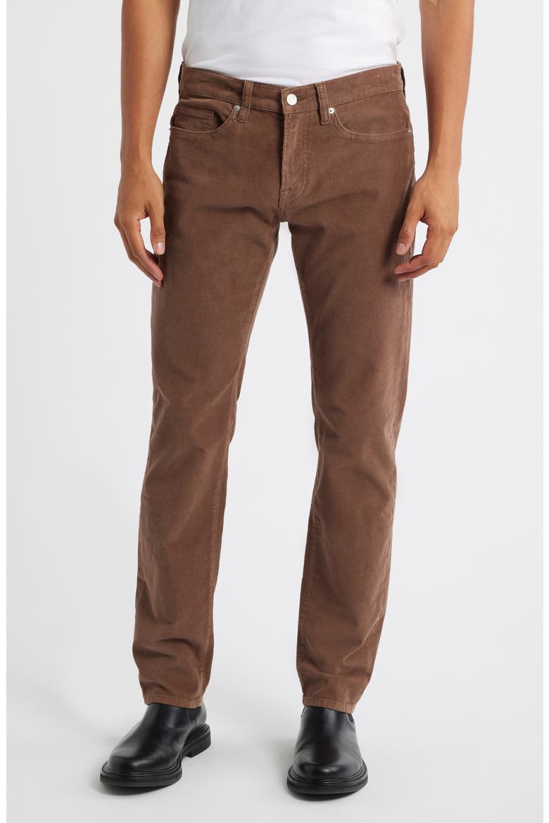 L'Homme Corduroy Slim Jeans, Main, color, DARK TAUPE
