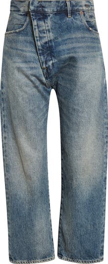 【R13】ウェイン アーティキュレーテッド ニージーンズ R13 Exene Crop Straight Leg Jeans | Nordstrom