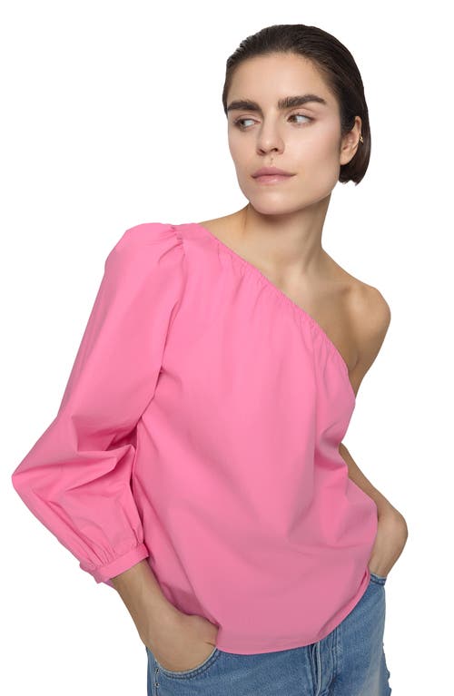 Rebecca Minkoff Sadie One Shoulder Top In Ultra Pink