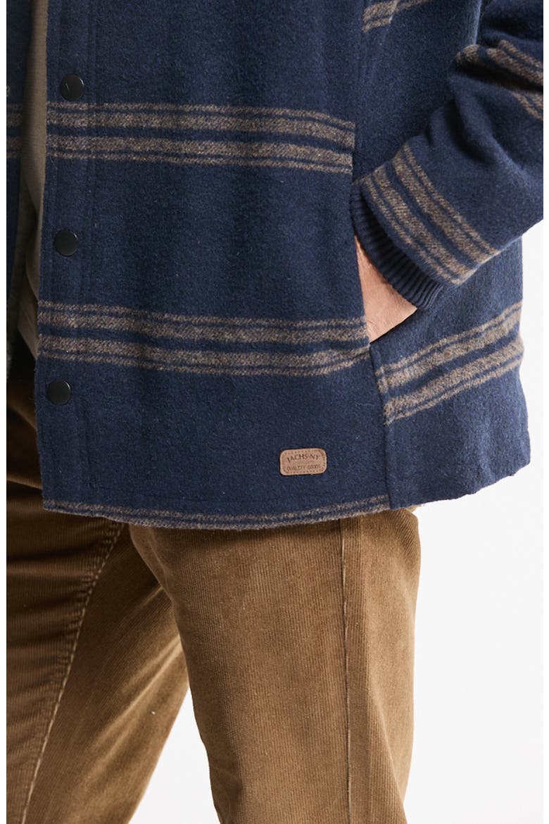 Striped Shirt Jacket, Alternate, color, NAVY STRIPE