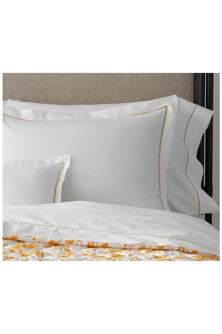 Bergamo Set of 2 500 Thread Count Cotton Percale Pillowcases, Alternate, color, HONEY