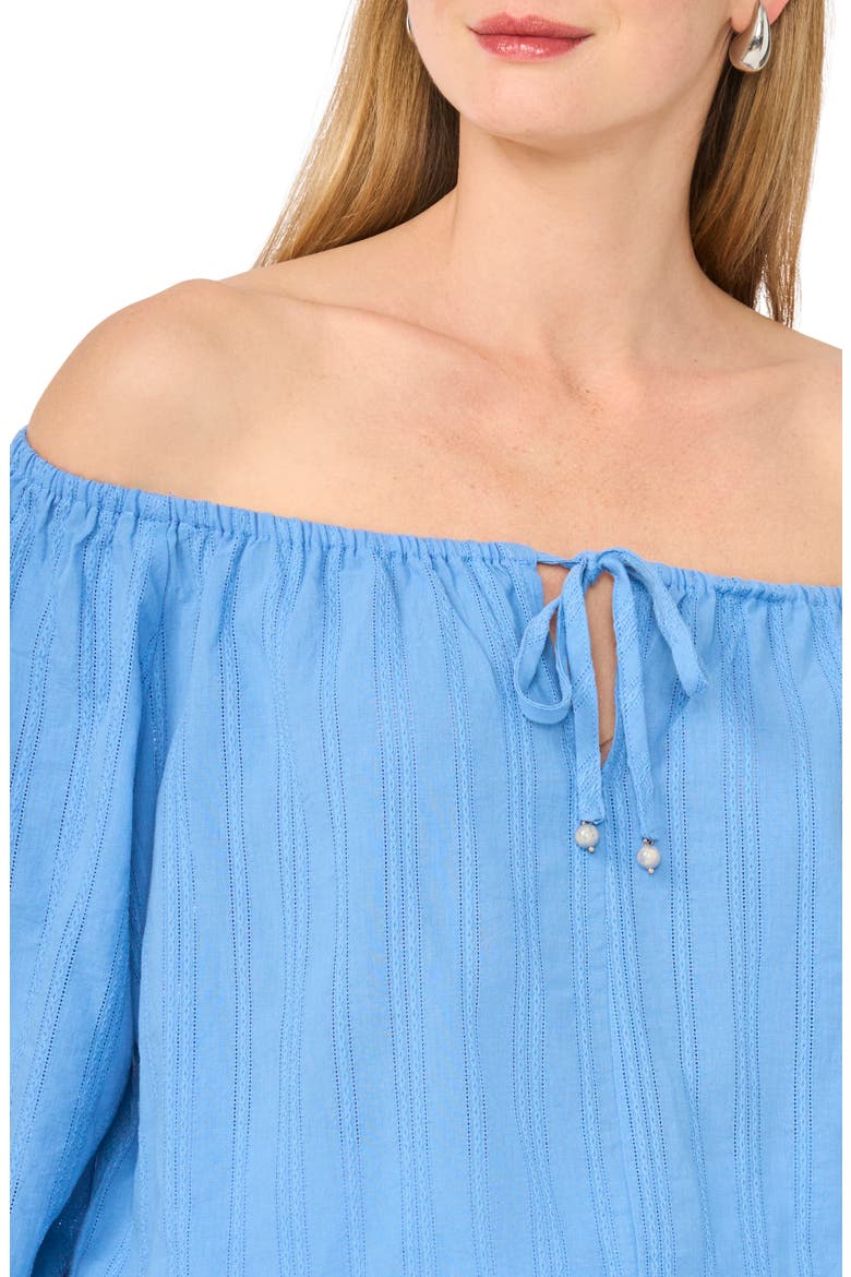 Off the Shoulder Cotton Crop Top, Alternate, color, AIRFORCE