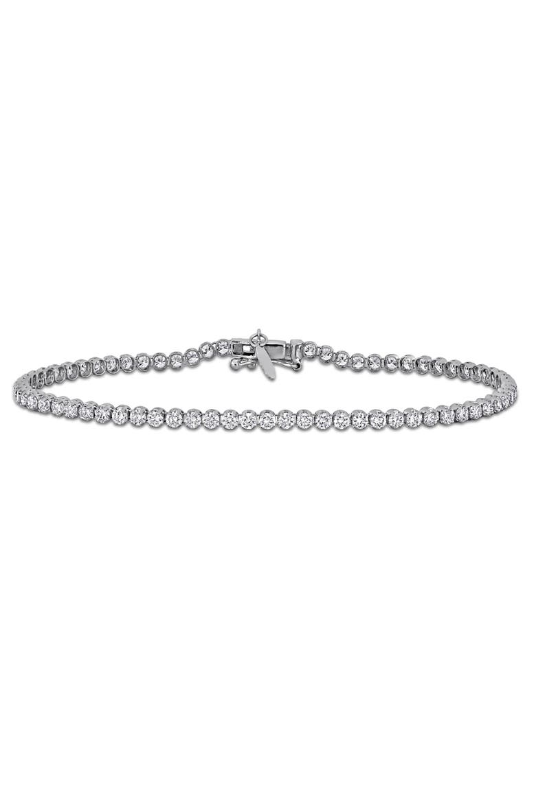 3 CTW Lab-Grown Diamond Tennis Bracelet 14k, Main, color, White Gold
