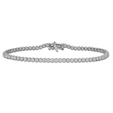 3 CTW Lab-Grown Diamond Tennis Bracelet 14k