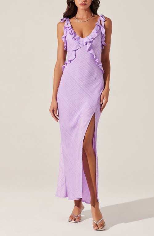 Astr The Label Sorbae Ruffle Detail Dress In Lilac
