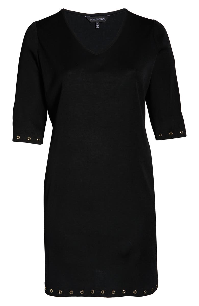 Ming Wang Grommet Detail Sheath Dress, Alternate, color,