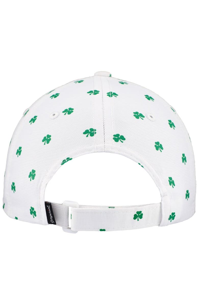 IMPERIAL Men's Imperial White THE PLAYERS Allover Shamrock Print Alter Ego Adjustable Hat, Alternate, color, 