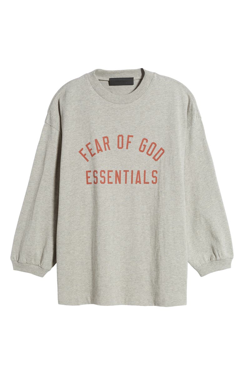 Fear of God Essentials Kids' Long Sleeve Logo Graphic T-Shirt, Main, color, Dark Heather