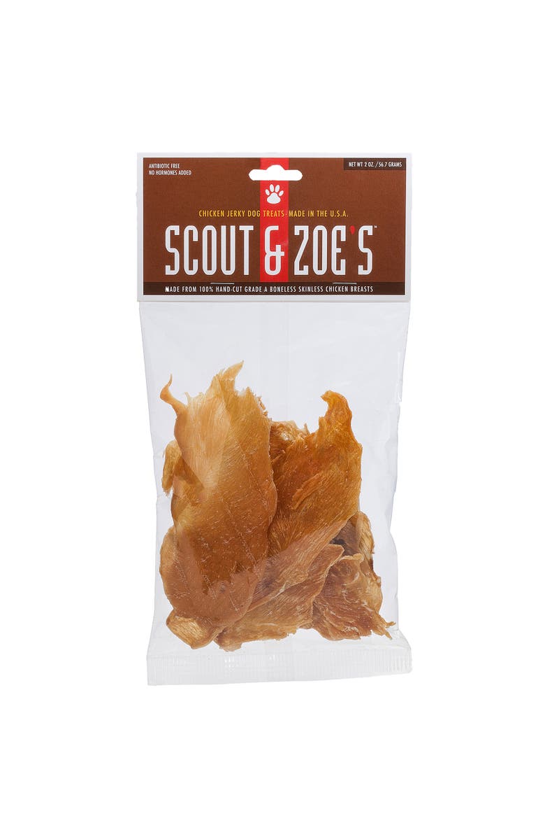 Scout & Zoe's Chicken Breast Jerky, 2oz Dog & Cat Treats, Single Ingredient, Main, color, Multicolored