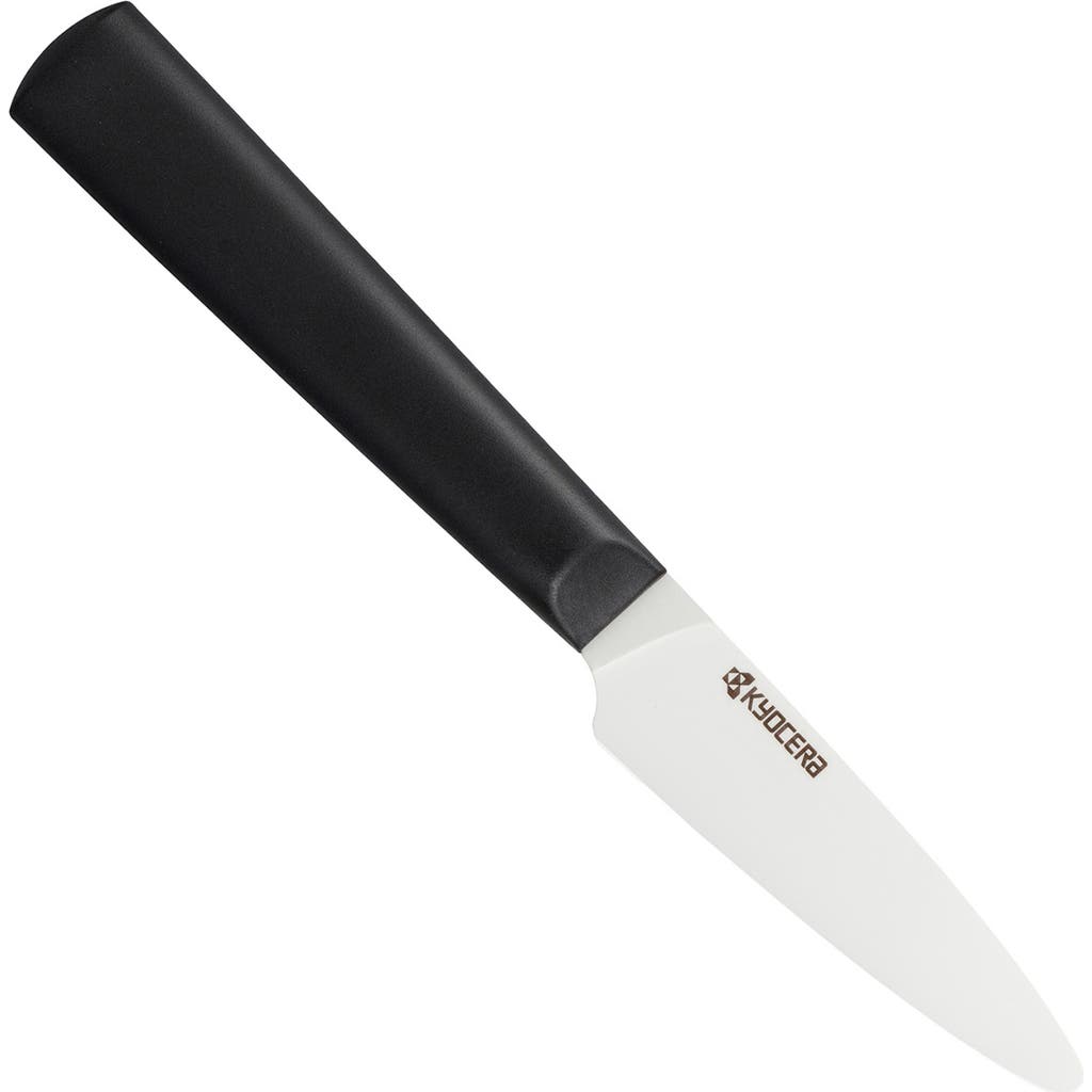 Kyocera INNOVATIONwhite® 3-Inch Ceramic Paring Knife, White Blade in Black  product