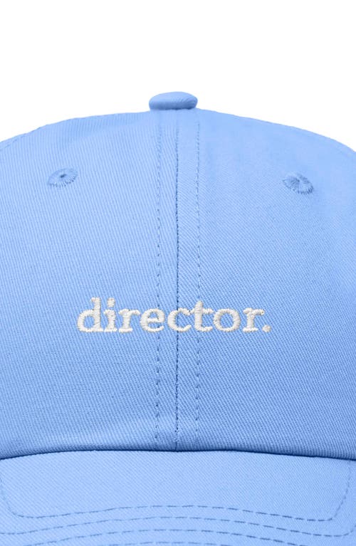 Dalix Director Embroidered Low Crown Cap In Light Blue