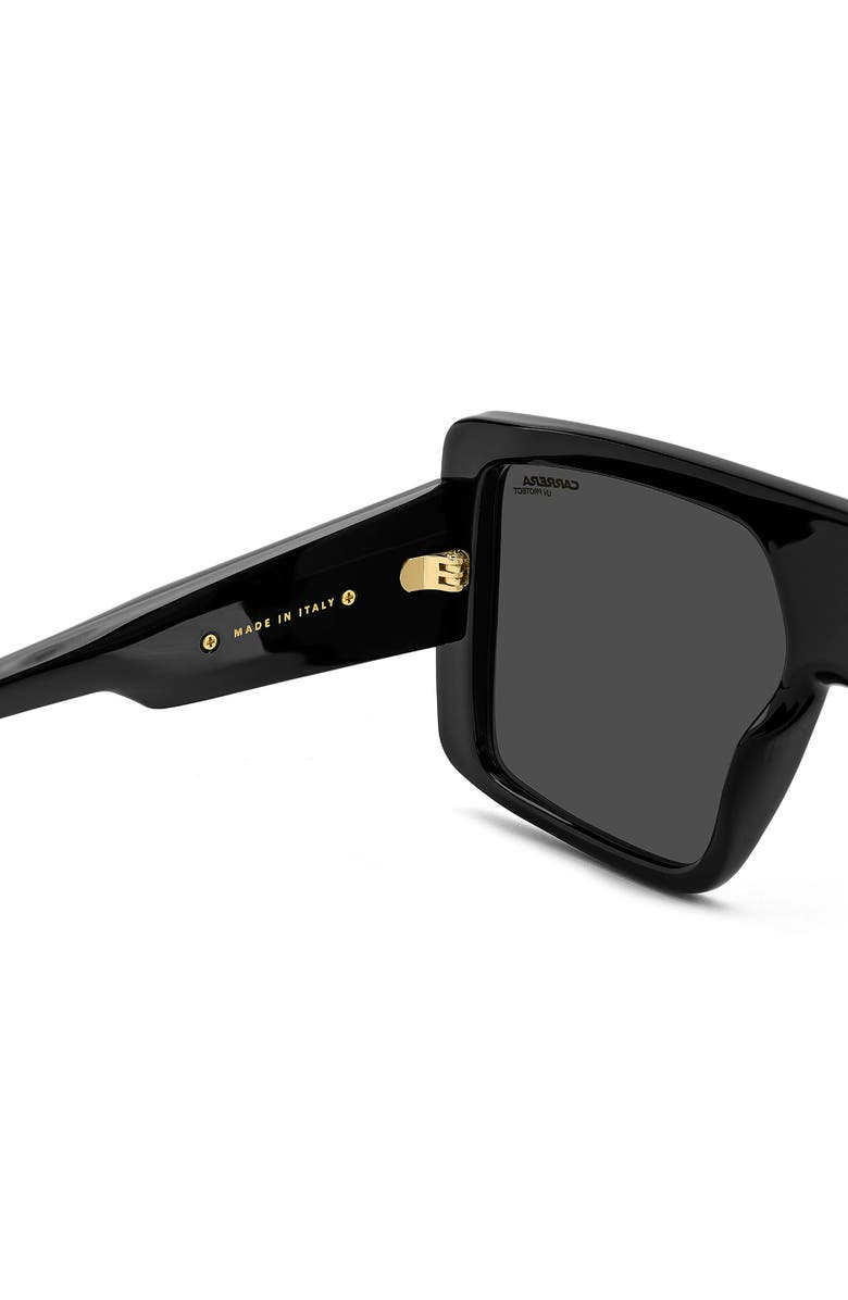 Carrera Eyewear Victory 60mm Square Sunglasses, Alternate, color, Black Gold/ Grey
