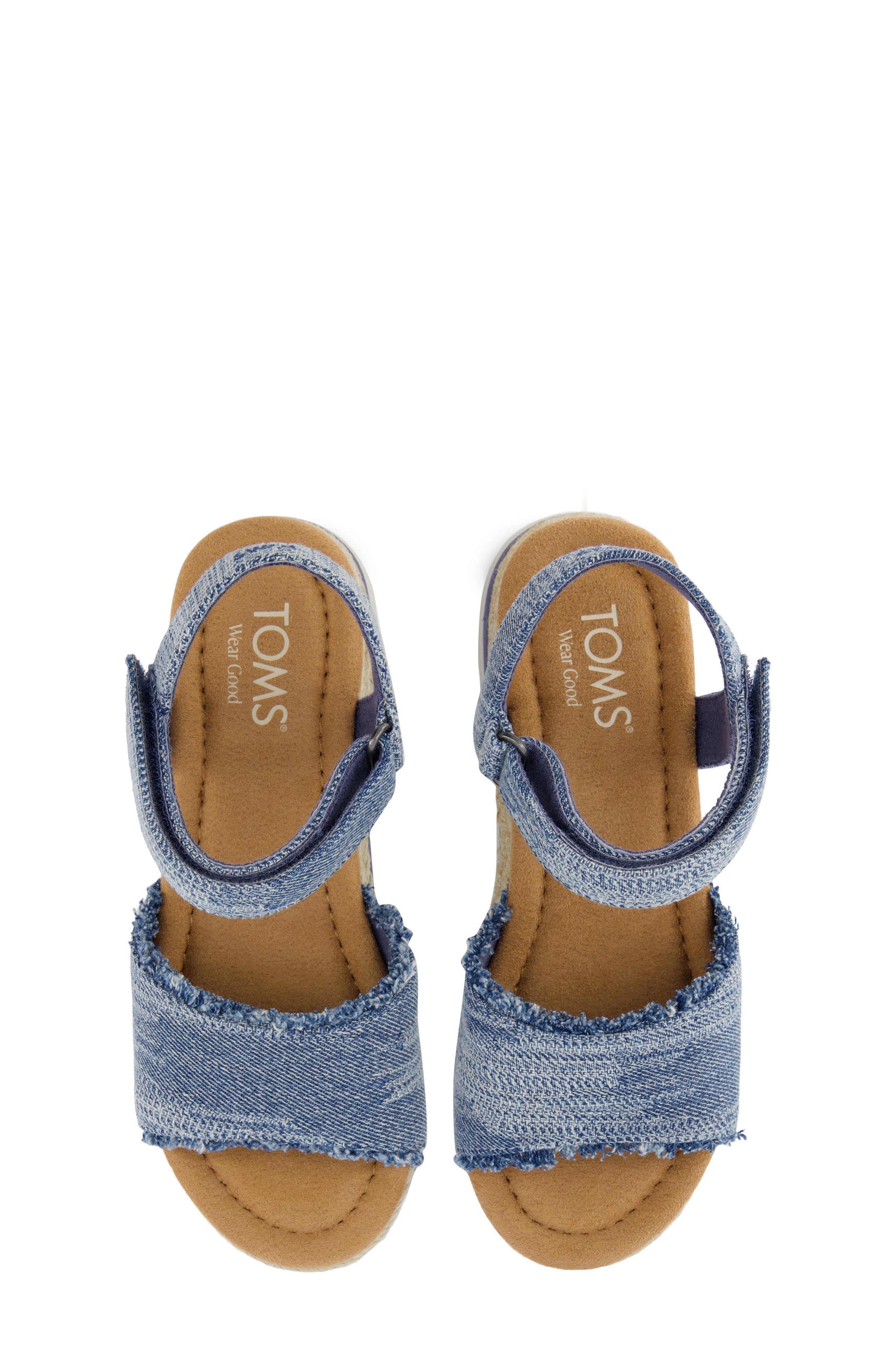 TOMS Kids' Diana Espadrille Sandal, Alternate, color, Navy