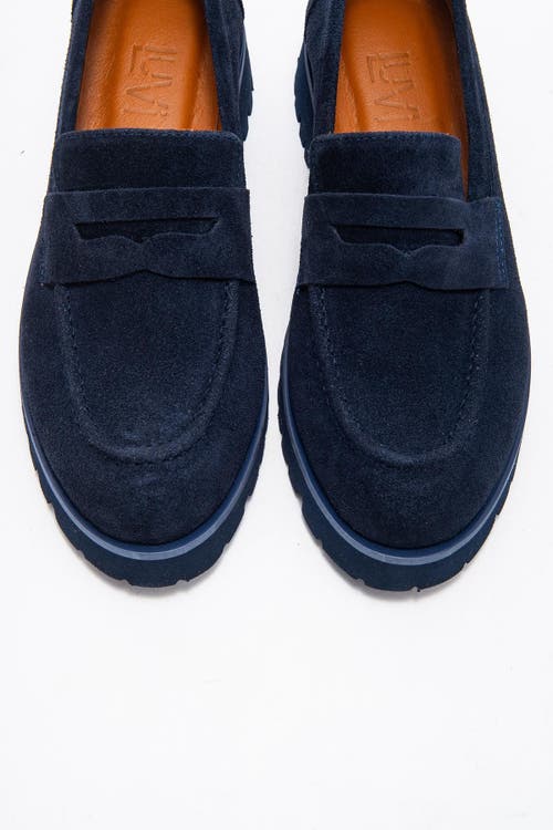 Forever & Always Shoes Vionel Leather Loafer In Blue