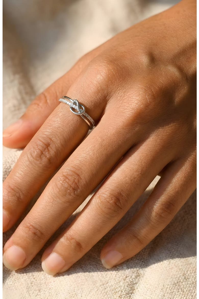 Mint & Lily Mother & Daughter Bond Double Band Knot Ring (Women ...