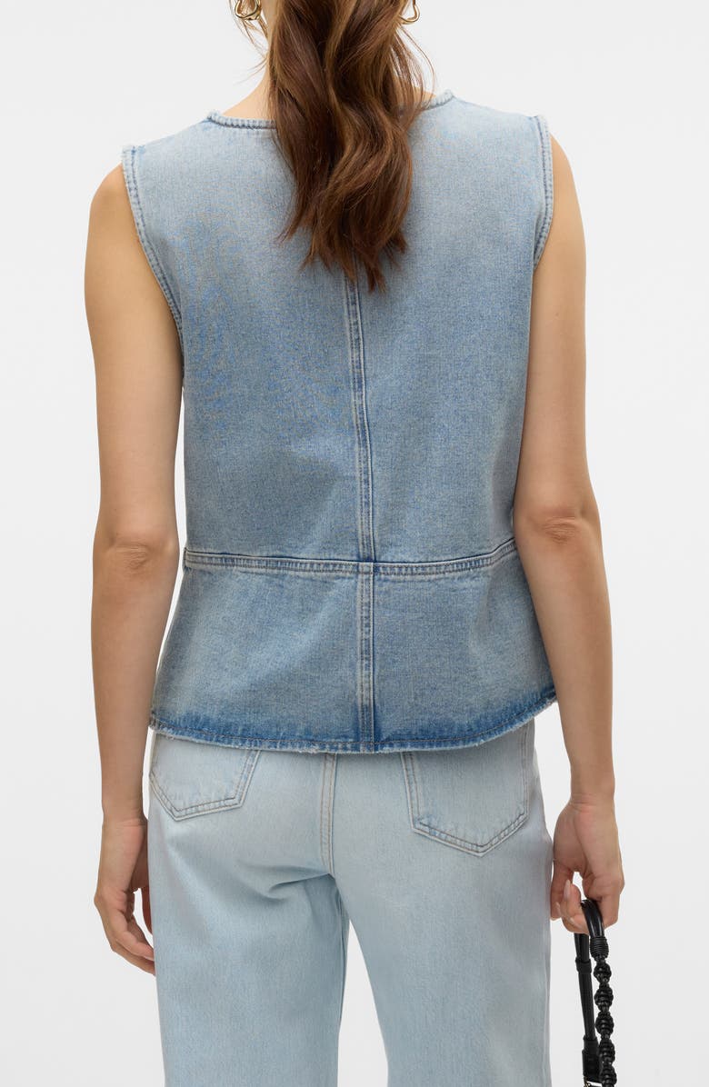VERO MODA Vmsiola Denim Vest, Alternate, color, Light Blue Denim