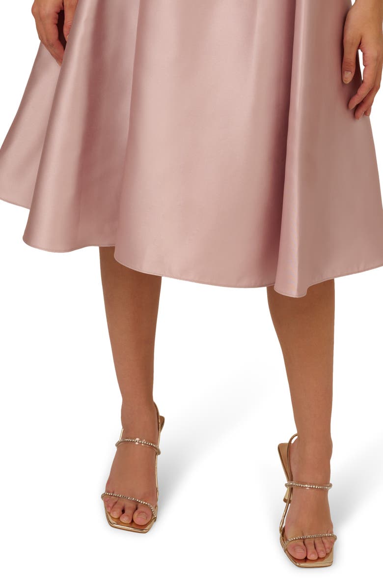 Adrianna Papell Embellished Keyhole Mikado Cocktail Dress, Alternate, color, Bellini