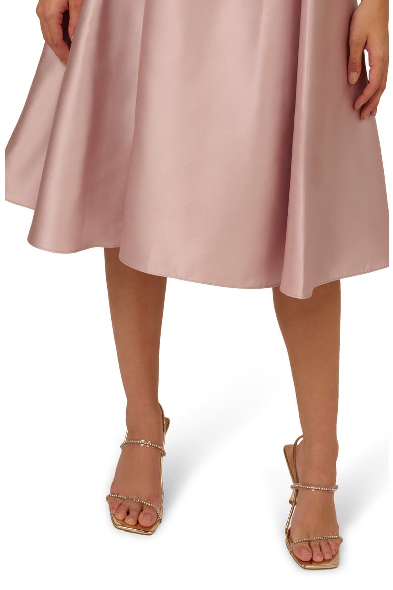 adrianna papell women's keyhole mikado midi dress Adrianna Papell Key Hole Mikado Midi Dress in Pink
