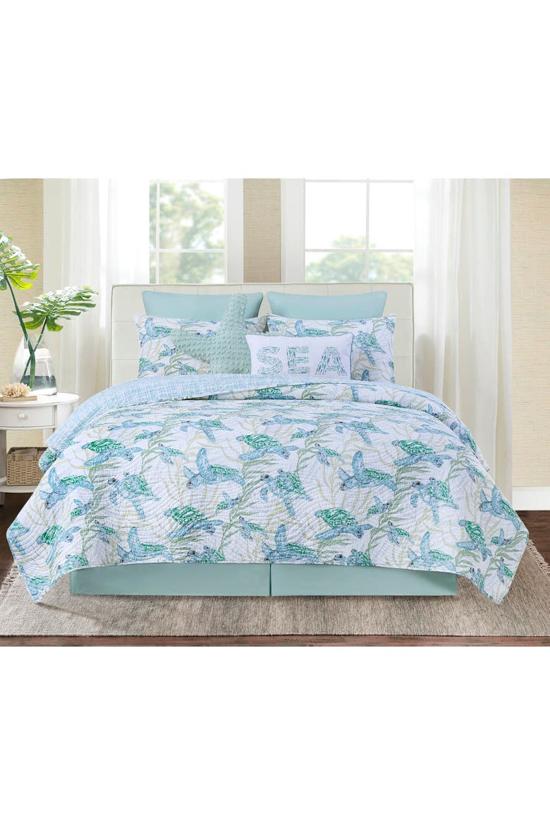 Cape Canaveral Bedding Quilt Collection, Alternate, color, Blue