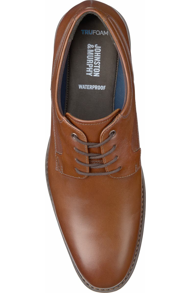 Johnston & Murphy Holcomb Waterproof Plain Toe Derby, Alternate, color, Tan Waterproof Full Grain
