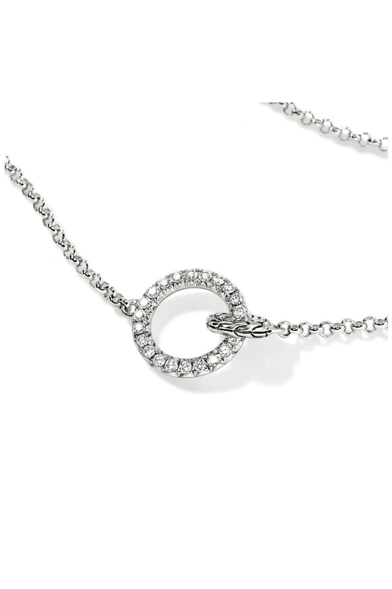 JH Essential Pavé Necklace, Diamonds, Alternate, color, SILVER