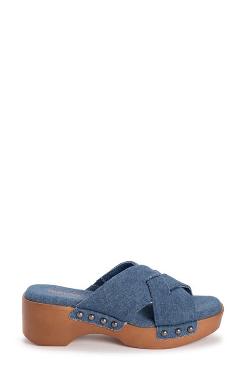 Muk Luks Cadence Wedge Sandal In Denim