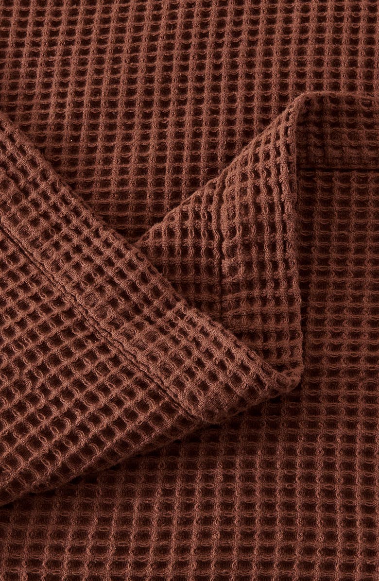 Woven & Weft Cotton Waffle Weave Blanket, Alternate, color, Cacao Brown