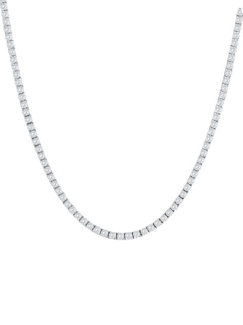 10Ct TW Lab Grown Diamond Tennis Necklace 14K Gold 16"