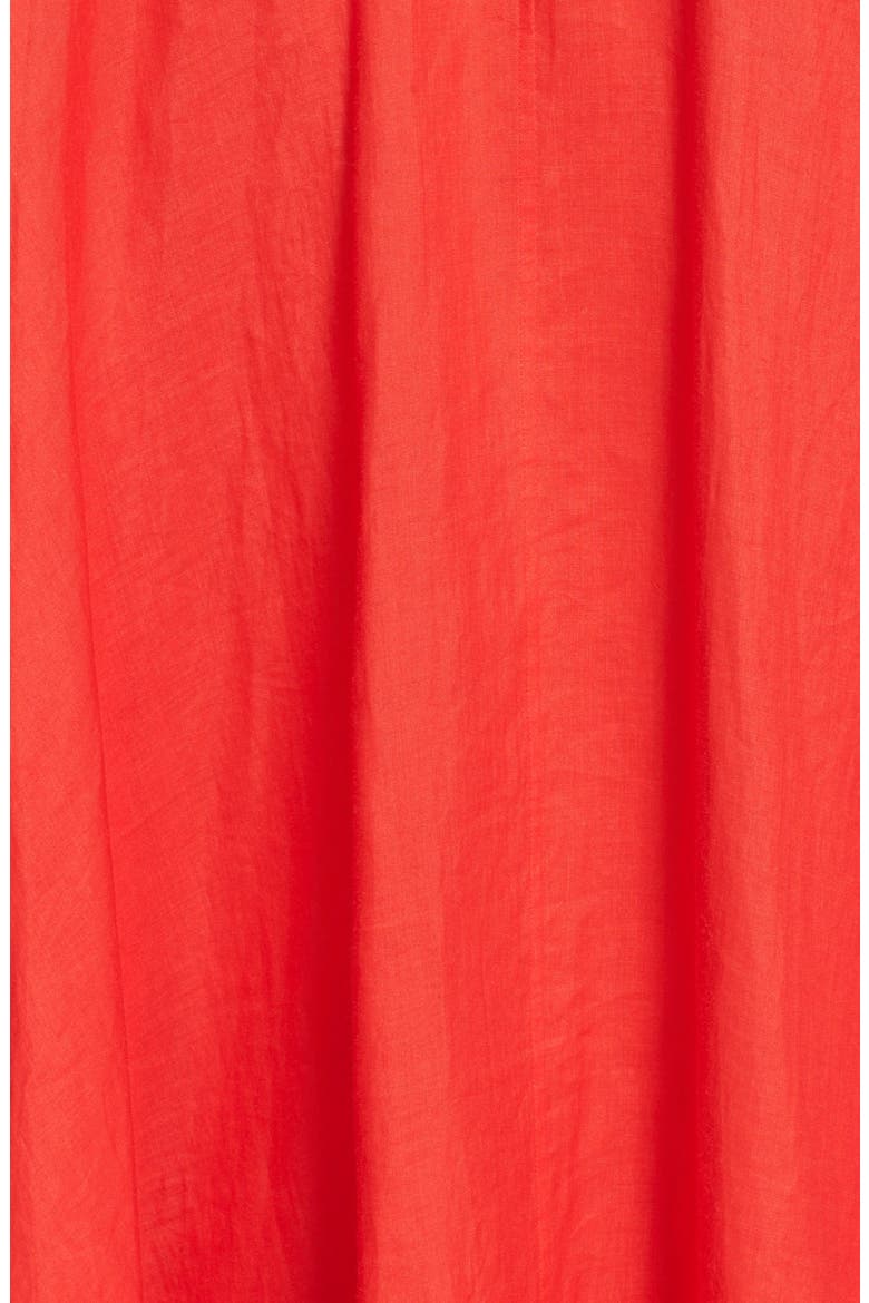 Drape Sleeve Linen Shirtdress, Alternate, color, RED