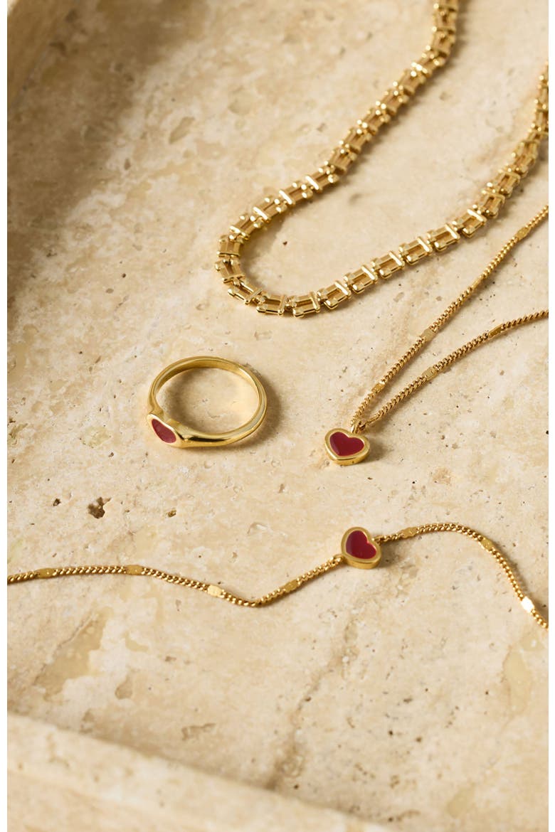 Rouge Heart Ring, Alternate, color, Gold