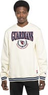 New Era Men's New Era White Cleveland Guardians Throwback Sweatshirt