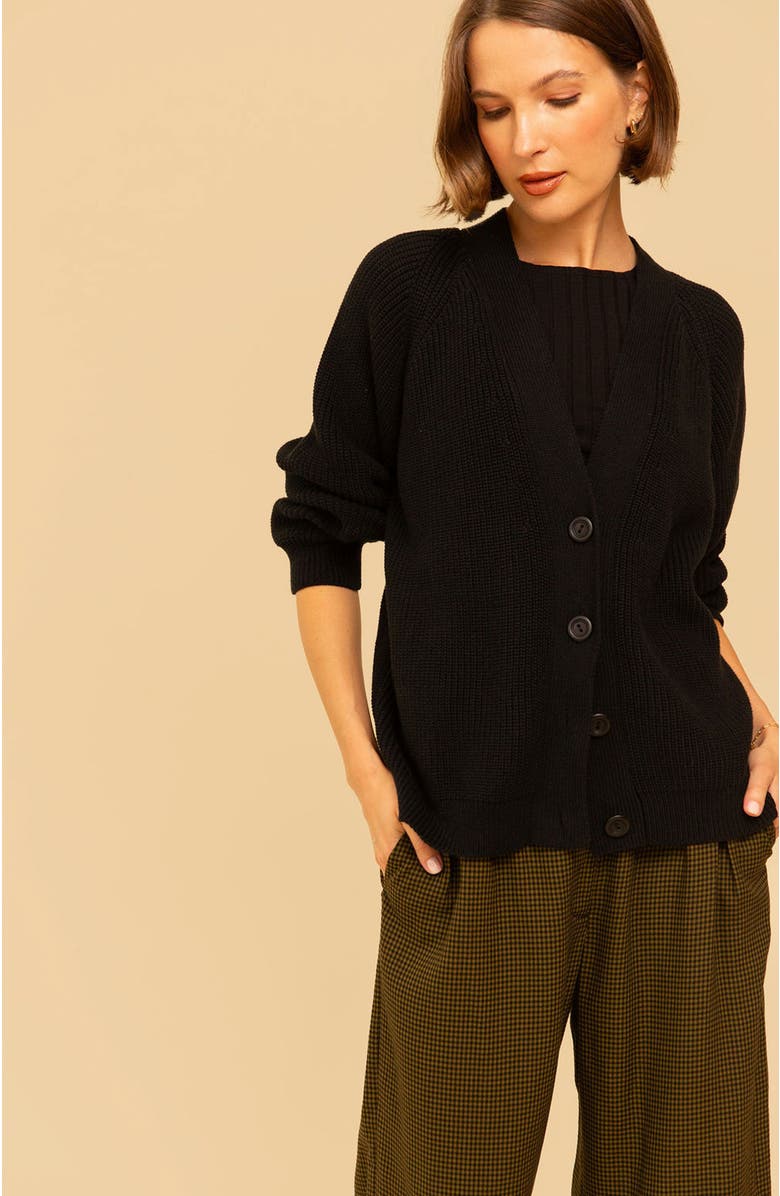 Whimsy + Row Chloe Cardigan, Alternate, color, Black