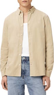 AllSaints Birchwood Fine Wale Corduroy Button-Up Shirt