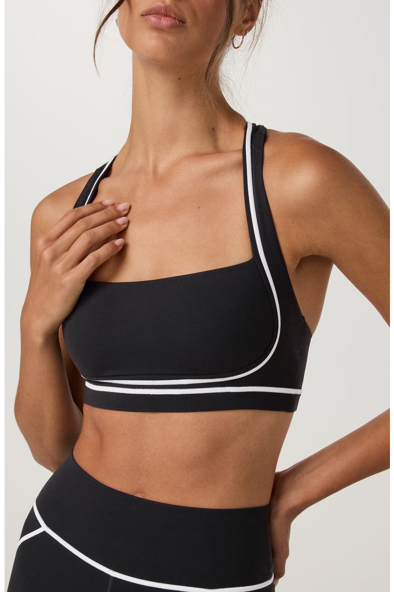 Allthefeels Linework Sports Bra, Alternate, color, BLACK