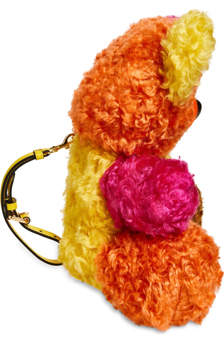 Moschino Teddy Bear Mohair Blend Faux Fur Clutch, Alternate, color,