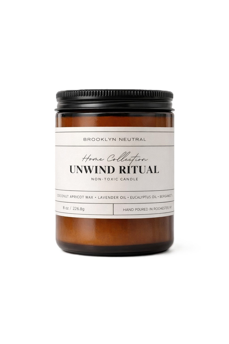 Unwind Ritual: Lavender Non-Toxic Luxury Candle, Main, color, None