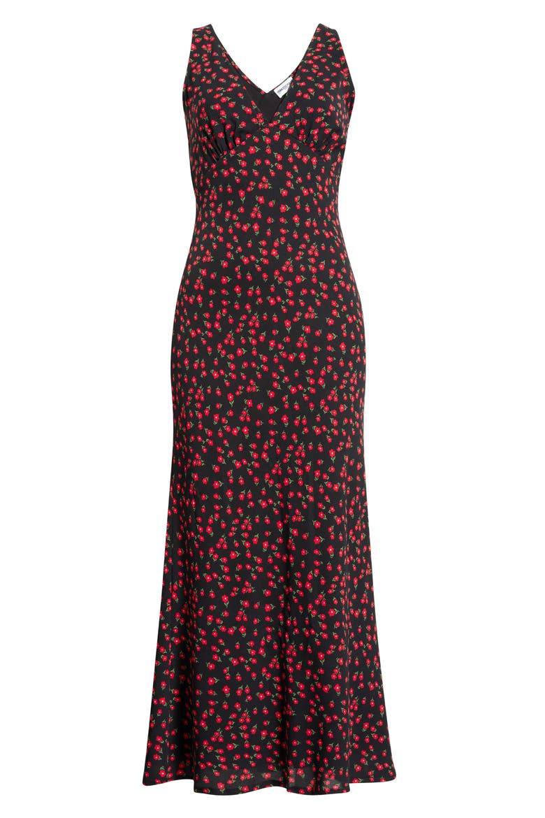 Nellie Sleeveless Maxi Sundress, Alternate, color, BLACK/ RED FLORAL