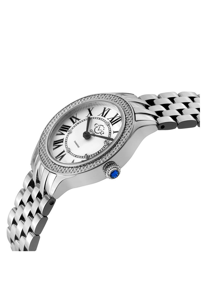 Milan Diamond Dial Swiss Quartz Bracelet Watch, 32mm - 0.03ct., Alternate, color, SILVER
