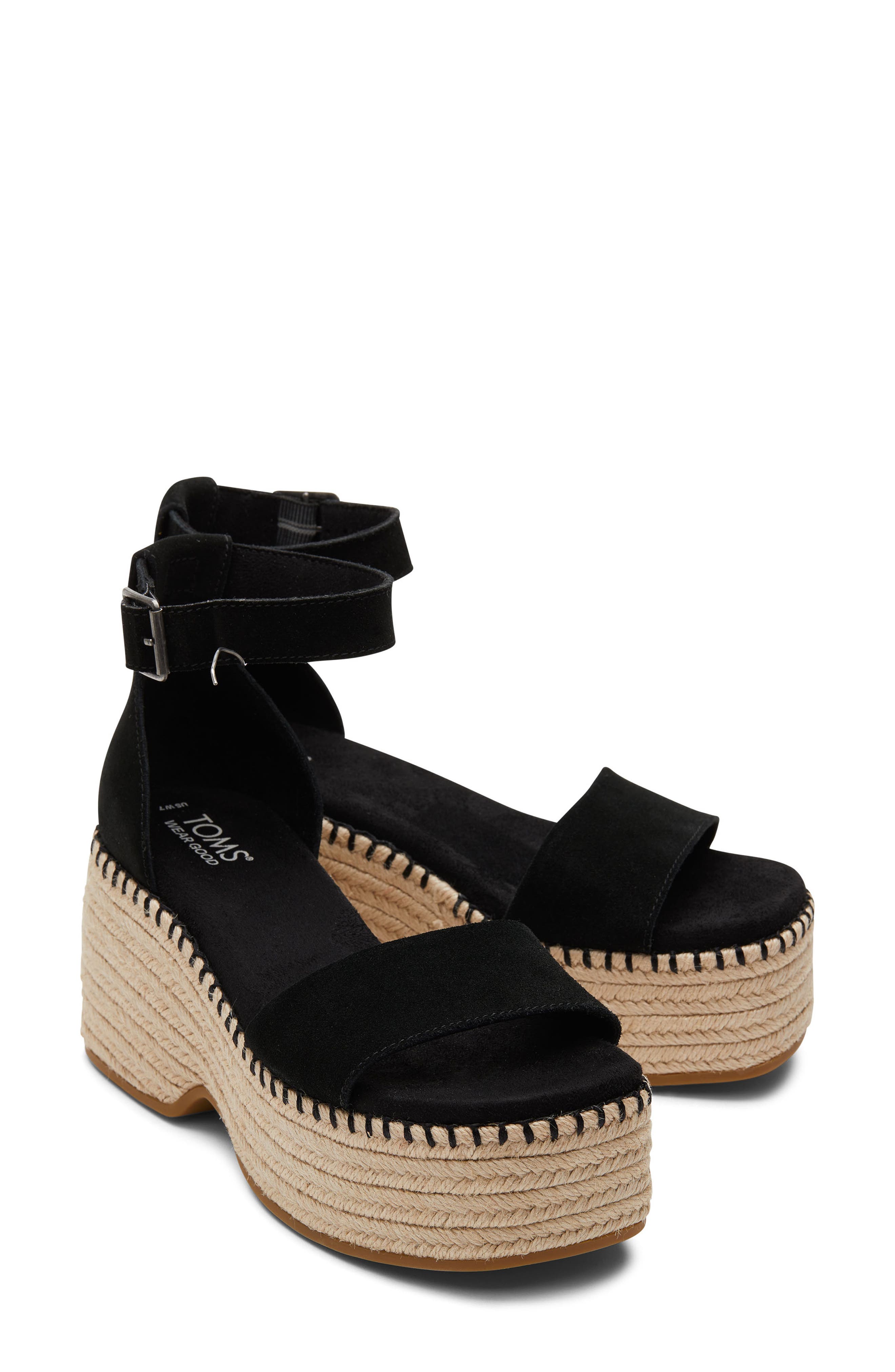 TOMS Laila Espadrille Platform Sandal, Alternate, color, 