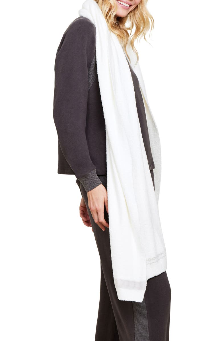 Barefoot Dreams<sup>®</sup> CozyChic<sup>®</sup> Lite Nordic Border Wrap, Alternate, color, Pearl/ Stone