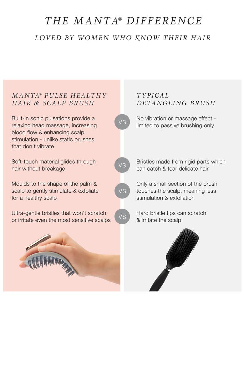 Pulse Professional Scalp Massage Brush, Alternate, color, GREY