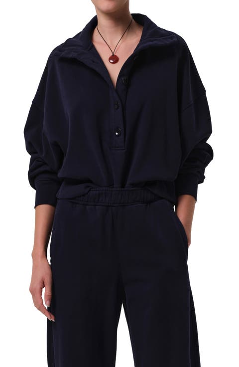 Mirelle Oversize Henley Sweatshirt