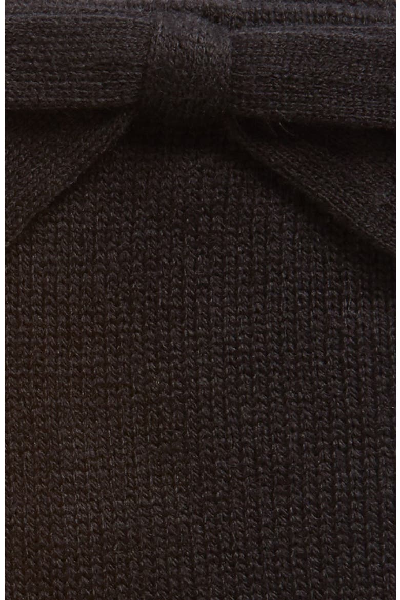 contrast bow tech friendly gloves, Alternate, color, BLACK/ BLACK