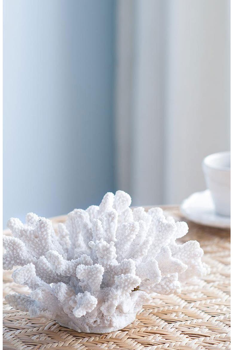 Inna Faux Rising Coral Accent Decor, Alternate, color, WHITE