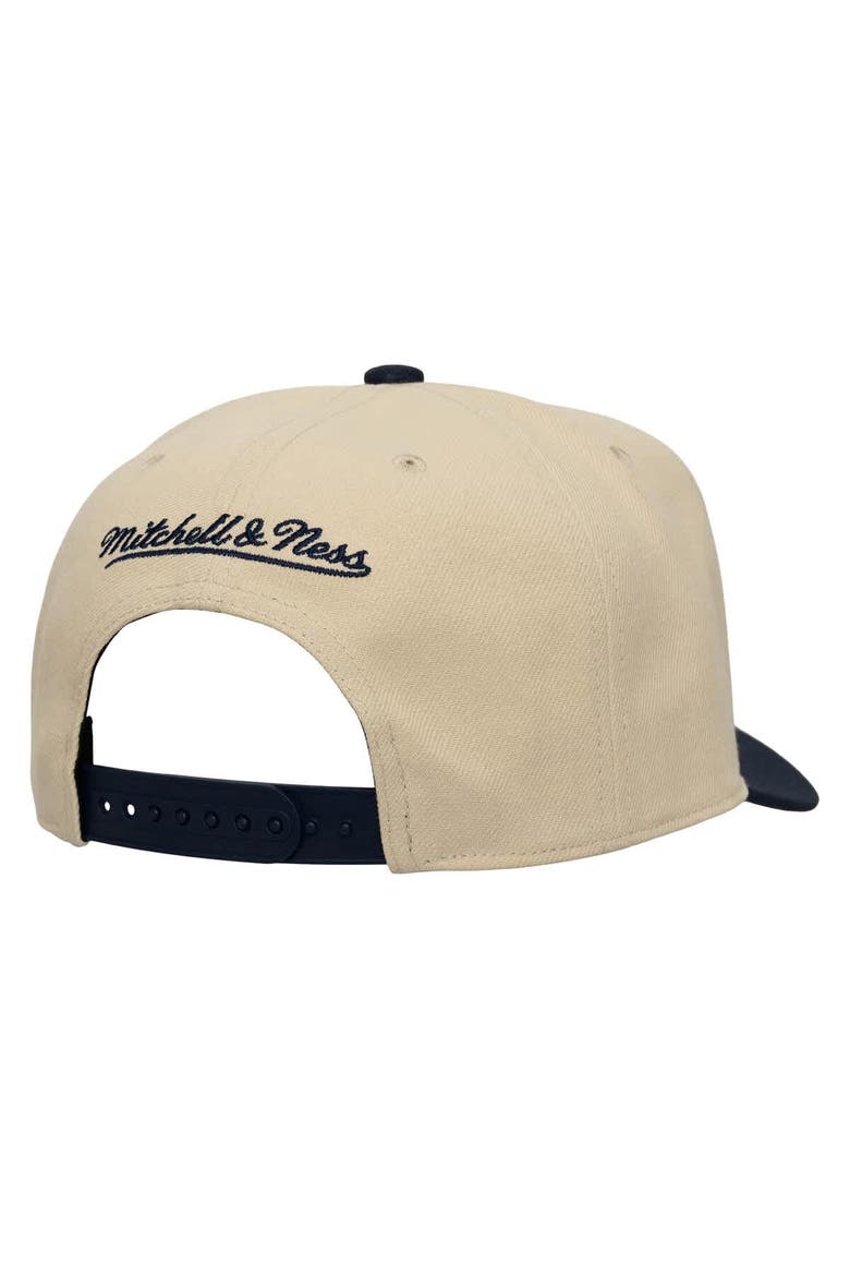 Men's Mitchell & Ness  Cream/Navy Philadelphia Union Upside Down Pro Pinch Snapback Hat, Alternate, color, Cream