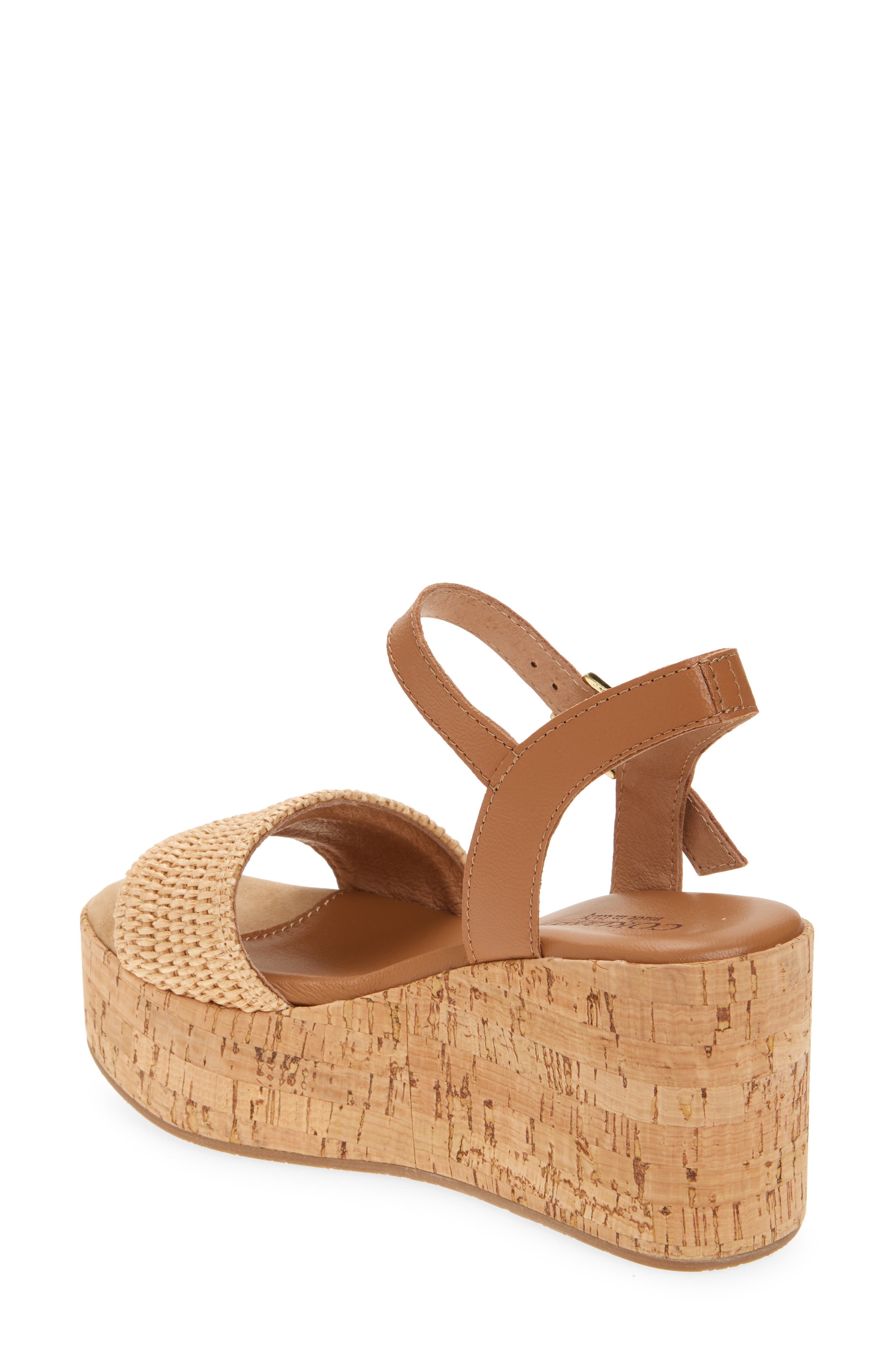 Cordani Jessica Platform Wedge Sandal, Alternate, color, Natural Raffia